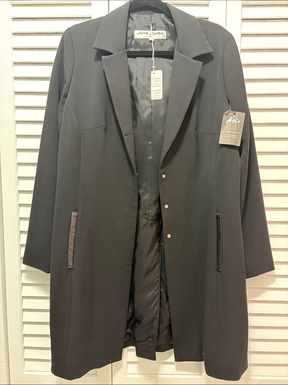 French Laundry Black Women's Blazer Coat